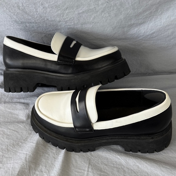 Shoes - Black and White Women's Loafers